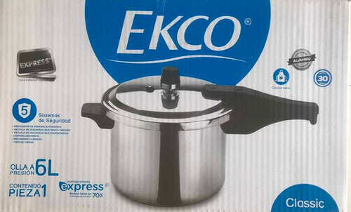 Olla Express De 5 Litros Ekco Classic Con 5 Sistemas De Seguridad